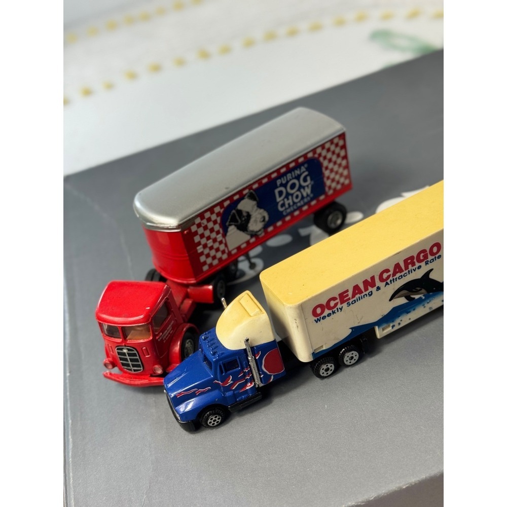 Vintage High Speed Diecast Semi Truck Lot Purina Dog Chow & Ocean Cargo Dolphin - Picture 8 of 16